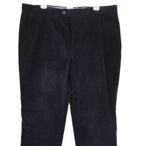 Jos A Bank Reserve Chino Straight Corduroy Black Pants Pockets Mens Size 38 x 30